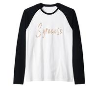 Syracuse Italy Vintage Elegant Design Raglan Baseball Tee
