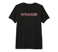 Syracuse, New York - Orange and Blue Stripes Premium T-Shirt