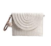 Syrads Women's Straw Clutch Purse Summer Beach Bags Envelope Evening Clutch Woven Handbags,Beige 1