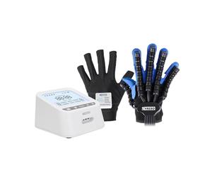 SYREBO Latest Hand Rehabilitation Robot Glove E12 - 7 Training Modes, Active Game Mode, Voice Broadcast, 9 Adjustable Strength Levels for Stroke Hand Therapy (Left Hand, XL)