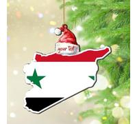 Syria Christmas Ornaments State Shaped State Map Christmas Tree Ornament Keepsake Xmas Party Decorations Funny Acrylic Ornament Pendant for Family Birthday New Year Home