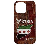 Syria Flag and Map Damascus Proud Heritage Design Love Syria Case for iPhone 14 Pro Max