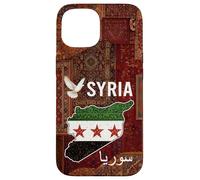 Syria Flag and Map Damascus Proud Heritage Design Love Syria Case for iPhone 15