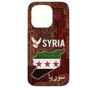 Syria Flag and Map Damascus Proud Heritage Design Love Syria Case for iPhone 15 Pro