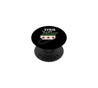 Syria Flag and Map Damascus Proud Heritage Design Love Syria PopSockets Adhesive PopGrip