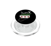 Syria Flag and Map Damascus Proud Heritage Design Love Syria PopSockets PopGrip for MagSafe
