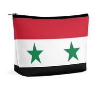 Syria Flag Makeup Bag Cosmetic Organizer Lightweight Toiletry Pouch