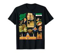 Syria Heritage Collage - Vintage Middle Eastern Culture T-Shirt