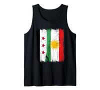 Syria Kurdistan Half Flag Syrian Kurdish Heritage Jersey Tank Top