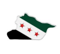 Syria Map Flags Badge Pin Patriotic Designs Pin Sturdy Metal Badge For Cultural Enthusiasts And Fashion Lovers Syrian Flag