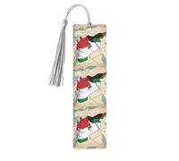 Syrian Arab Republic Flag Map03 Print Reading Page Markers Wooden Bookmarks, 5pcs Wood Bookmarks with Tassels, Gifts for Men Women