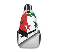 Syrian Arab Republic Flag Map04 Crossbody Sling Bag Crossbody Shoulder Chest Bag Shoulder Strap Waist Fanny Pack Men Women