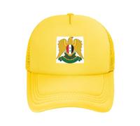 Syrian Arab Republic Patriotic Sports Caps Trio: Baseball/Trucker/Dad Hats | Upf50+ Polyester Mesh Adjustable Unisex Yellow