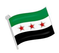 Syrian Map Flags Brooch Sturdy Kirsite Vibrant Colors Badge Perfect For Collectors And Cultural Event Attendees Syria Map Pin