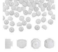 Syringe Luer Lock Cap ITROLLE 100PCS White No Needle Luer Lock Caps for Feeding Tubes Lab Supplies