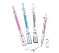 Syringe Shaped Gel Pens, 2026 Upgrade Syringe Ink Pens - Fun Design with Smooth Writing, 0.38mm Black Neutral Pen, Office Party Favors,Novelty Daily Use (3)