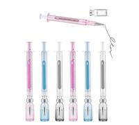 Syringe Shaped Gel Pens, 2026 Upgrade Syringe Ink Pens - Fun Design with Smooth Writing, 0.38mm Black Neutral Pen, Office Party Favors,Novelty Daily Use (6)