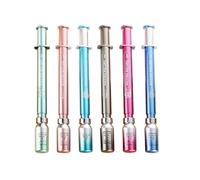 Syringe Shaped Gel Pens | Fine Point 0.38mm Smooth Writing Novel Black Ink,Black Gel Ink Pens | for Students and Adults at Home School and Office for