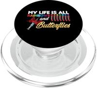 Syringe Test Tube Butterfly Life Rainbow PopSockets PopGrip for MagSafe