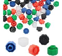 Syringe Tip Cap ITROLLE 100PCS Mixed Color Medicina Oral Tip Syringe Caps Luer Lock Tip Caps Stopper for Feeding Tubes Lab Supplies No Needle Tip Caps