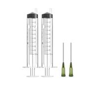 Syringes + 14 Gauge Blunt Needles Liquid Mixing Kit - Ideal for VG E Liquid, Crafts, and Precision Dispensing, Glues & Oils (10ml - 2 pack) by Wizard Trading