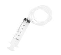 Syringes Liquid Syringes Plastic Transparent Syringes with Luer Lock Measuring Syringe Tools for Laboratory, Industry, Garden, Pet Feeding (60ml)