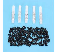 Syrisora 100PCS Soft Pet Cat Nail Caps Cover Safe Anti Scratch Dog Claw Protector Covers (Black)