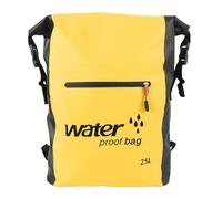 Syrisora 25L Water Resistant Dry Bag, PVC Hiking Backpack with Shoulder Strap, Dry Wet Separation Design for Camping Drifting Outdoor Activities (Yellow)
