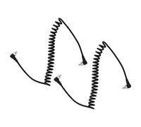 Syrisora 2Pcs Flash Sync Cable, PC Male to Male Spring Cord with Reinforced Sleeve for Camera Studio, 30 80cm Length
