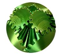 Syrisora 3D Printed Gear Ball, Compact Portable Rotation Sphere Desk Toy with Smooth Tactile Experience, for Stress Anxiety Relief Adults Children (Yellow Green #20)