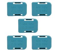 Syrisora 5Pcs Lithium Battery Storage Rack,Shelf Bracket Belt Slot for 18V Fixing Devices, Battery Holder Case Battery Fixing Bracket Battery Belt Slot (Cyan)