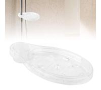 Syrisora Acrylic Soap Dish with Lifting Rod, Rounded Transparent Soap