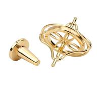 Syrisora Alloy Gyroscope Toy Spinning Top Decompression Fingertip Stress Relief for Adults with Stainless Steel Shaft Gold-Plated Flywheel (Gold)