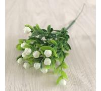 Syrisora Artificial Milan Cereals, Simulation Milan Cereals, Plastic Flowers for Daily Decoration, Weddings, Artistic Works (White)