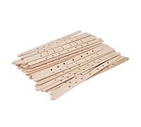 Syrisora Birch Candle Wick Holder 50 Pack, Reusable Wax Core Centering Tool (180 * 10mm7 Holes)