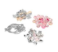 Syrisora Bracelet Making Kit, Complete DIY Jewelry Making Set with Alloy Plastic Beads and Pendants, for Kids Craft Gifts and Handmade Accessories (Pink)