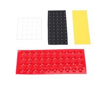Syrisora Braille Stickers, 165 Pcs Silicone Raised Tactile Dots for Visually Impaired, with Self Adhesive Bump Dots in Red Yellow Black White for Low Vision Accessibility