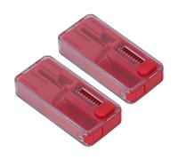 Syrisora Cigarette Explosion Beads Dispenser, for DIY Smoking Tools, Pusher Box, One-Handed Operation, Easy to Use Anytime or Pack, Rejects Smell, Reduces Dryness, Fresher Mouth (Red)