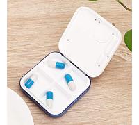 Syrisora Digital Intelligent Box, 4 Grids Organizer with 5 Alarms, for Elderly Patient Daily Use, Portable Travel Case