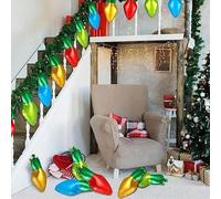 Syrisora Eye Catching 18in Balloons Bright, Festive Aluminum Foil Bulb Balloons for Party Decorations, Home, Shopping Mall