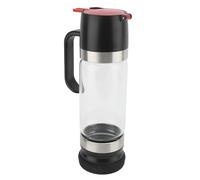 Syrisora Glass Honey Dispenser 350ml with No Drip Valve for Syrup (Black)