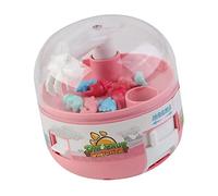 Syrisora Kids Mini Doll Grabber Machine Electric Dinosaur Grabber Game Toy with Various Dinosaur Dolls for Improving Hand Eye Coordination Family Fun (Pink)