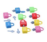 Syrisora Learning Locks Alphabet Toys, Educational Number Counting Toys for Kids with Cartoon Design, Safe Plastic Material for 3 Years Old+ (Digital unlocking)