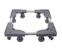 Syrisora Mobile Fridge Stand Base Iron Alloy Adjustable Dolly Washing Machine Stand with Brake Balance Angle Leveling Measurement for Furniture Appliances