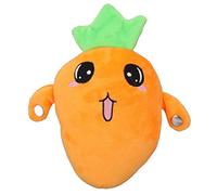 Syrisora Music Beat Piano Plush Toy, Cute Fruit Shape Interactive Doll with 15 Interpretation Modes and Sound Effects, for Children (Orange)