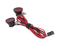 Syrisora RC Car, 2 LEDs High Brightness Headlight for 1:10 RC Crawler with Mounting Base, for Axial SCX10 90046 Wraith RR10 MST (Red Light)
