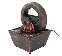 Syrisora Tabletop Fountain, Desktop Water Fountain,USB Tabletop Water Fountain with LED Light Decorative Indoor Desktop Waterfall Fountain for Home Decoration