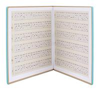 Syrisora Ukulele Chord Book with 180 Fingerings, Portable 9.3x7.1in Folded | PU Leather Cover Protects Paper, 12 Chord Series for Beginners, Fits Backpack for Travel