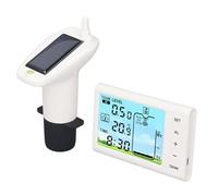 Syrisora Ultrasonic Level Sensor, Wireless Water Tank Liquid Depth Meter with Digital Display and High Low Alarm, for Household Industrial Tank Monitoring