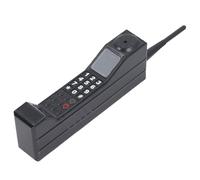 Syrisora Vintage Cell Phone Prop, Iron Brick Mobile Model 12.4 inch (Black) | Nostalgic Photography Prop, 80s 90s Themed Decor, Durable Retro Ornament, Home Office Accessory